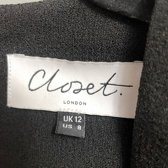 Closet London by ASOS Black Wrap Dress Size 8 - Picture 3 of 3